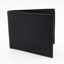 BILLETERA SOLAPA PIEL COLOR NEGRO CABALLERO  IMCP